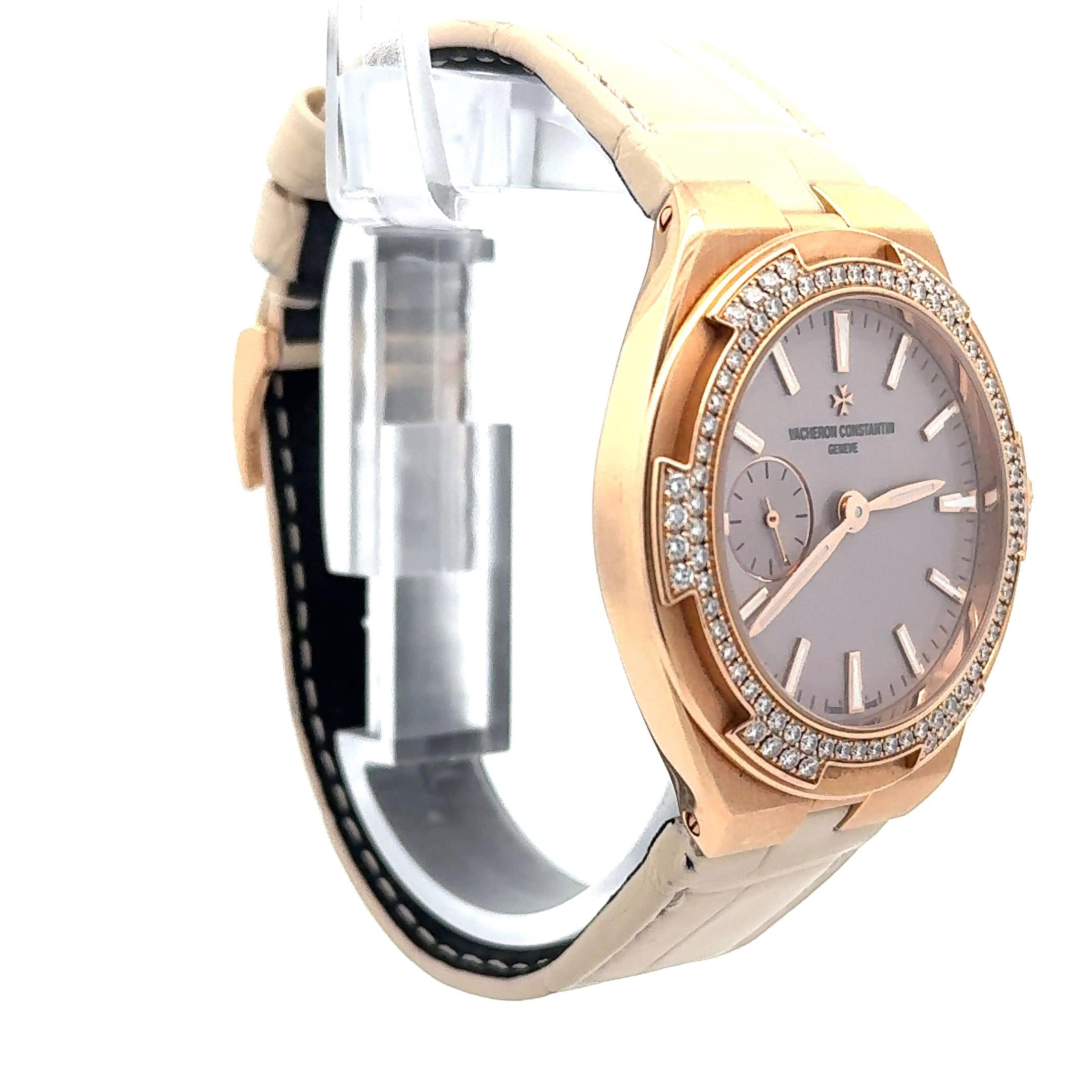 Vacheron Constantin Overseas 2305V 37mm 18k Rose Gold Diamond Bezel Watch