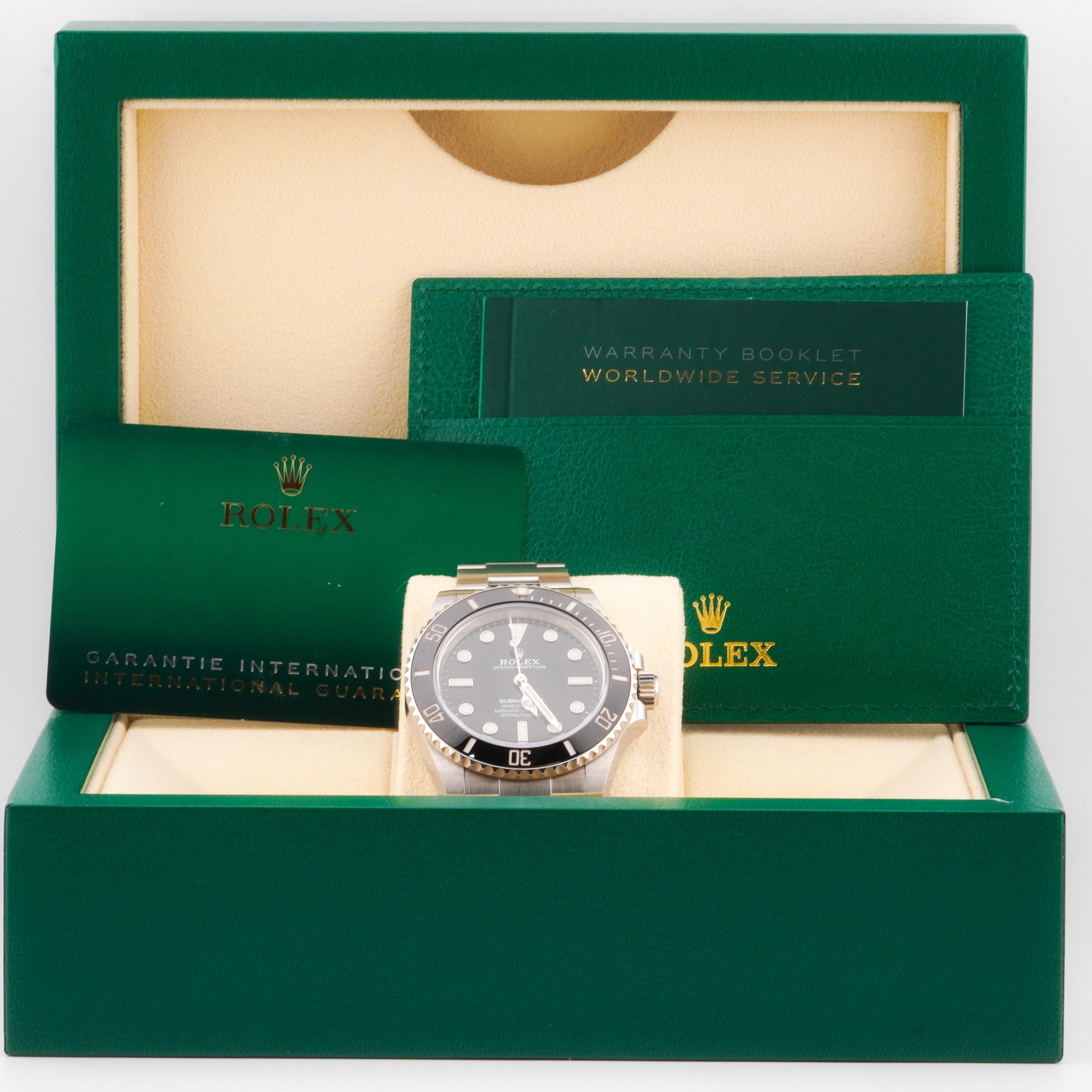 Rolex 2021 Submariner No Date 124060 Stainless Steel 41mm Watch w/ Card and Box