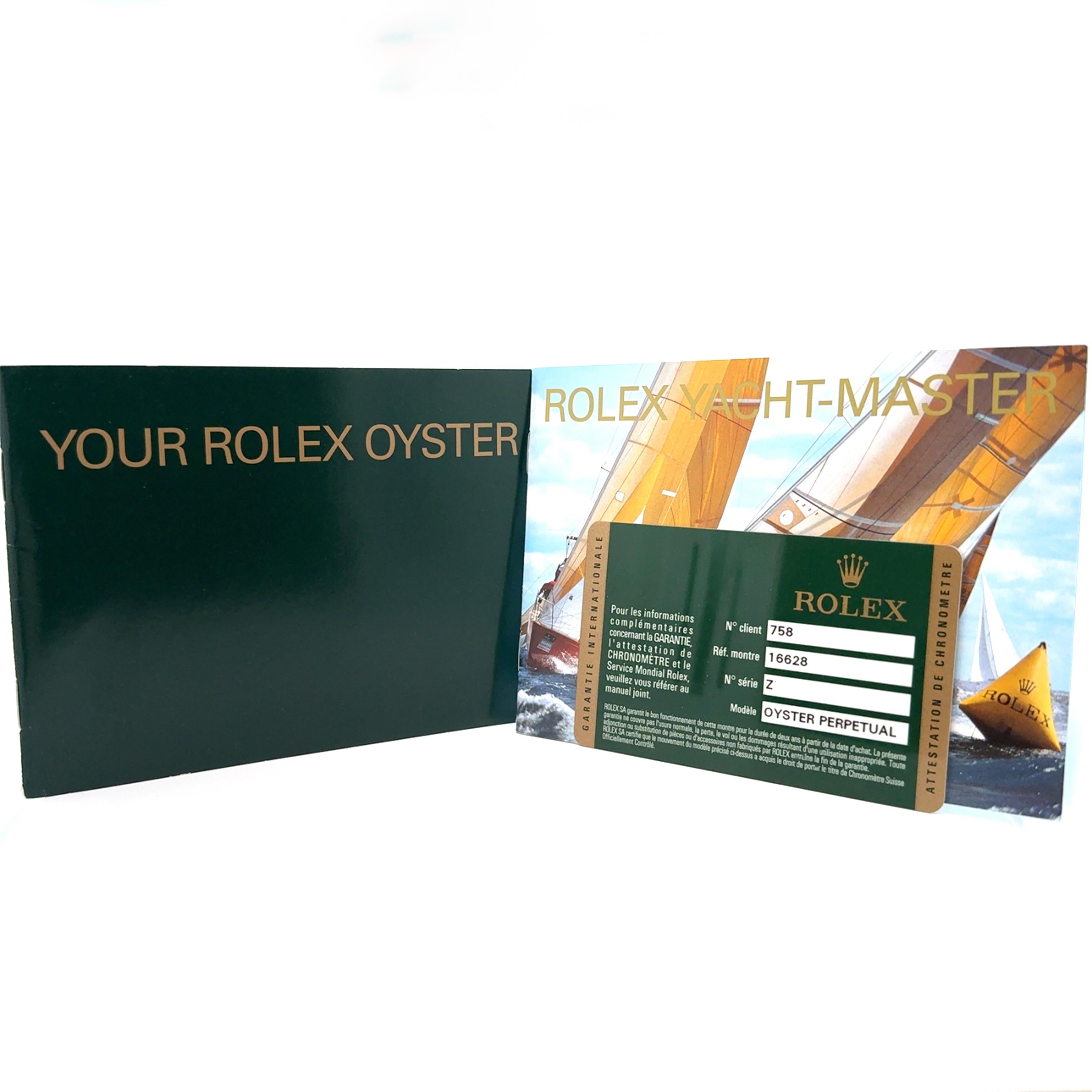 Rolex 2012 Yacht-Master 16628 Yellow Gold Champagne Dial Wrist Watch w/ Papers