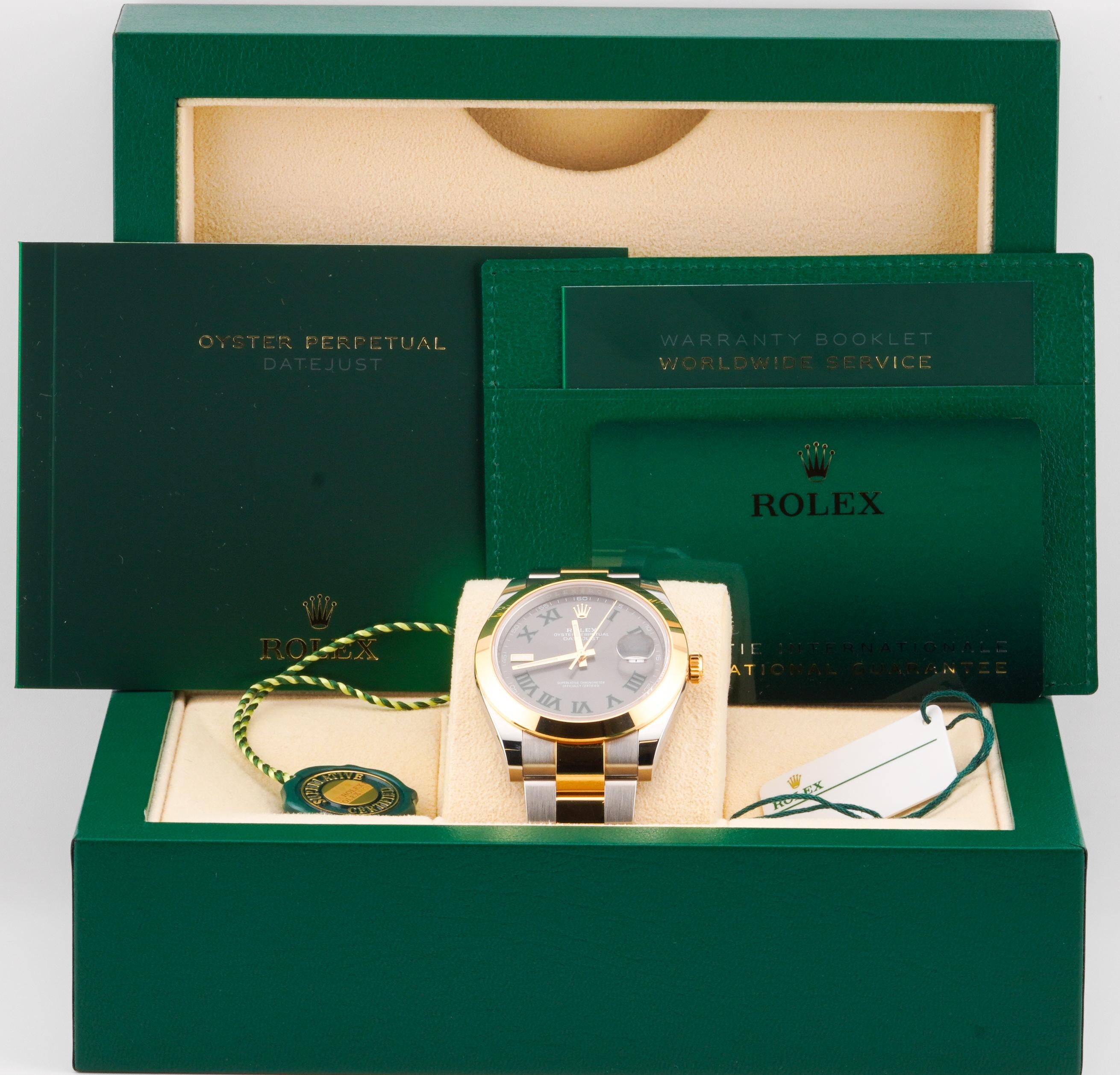 Rolex 2024  Datejust - 126303 Wimbledon 41mm Two-Tone Oyster Watch w/ FULL SET