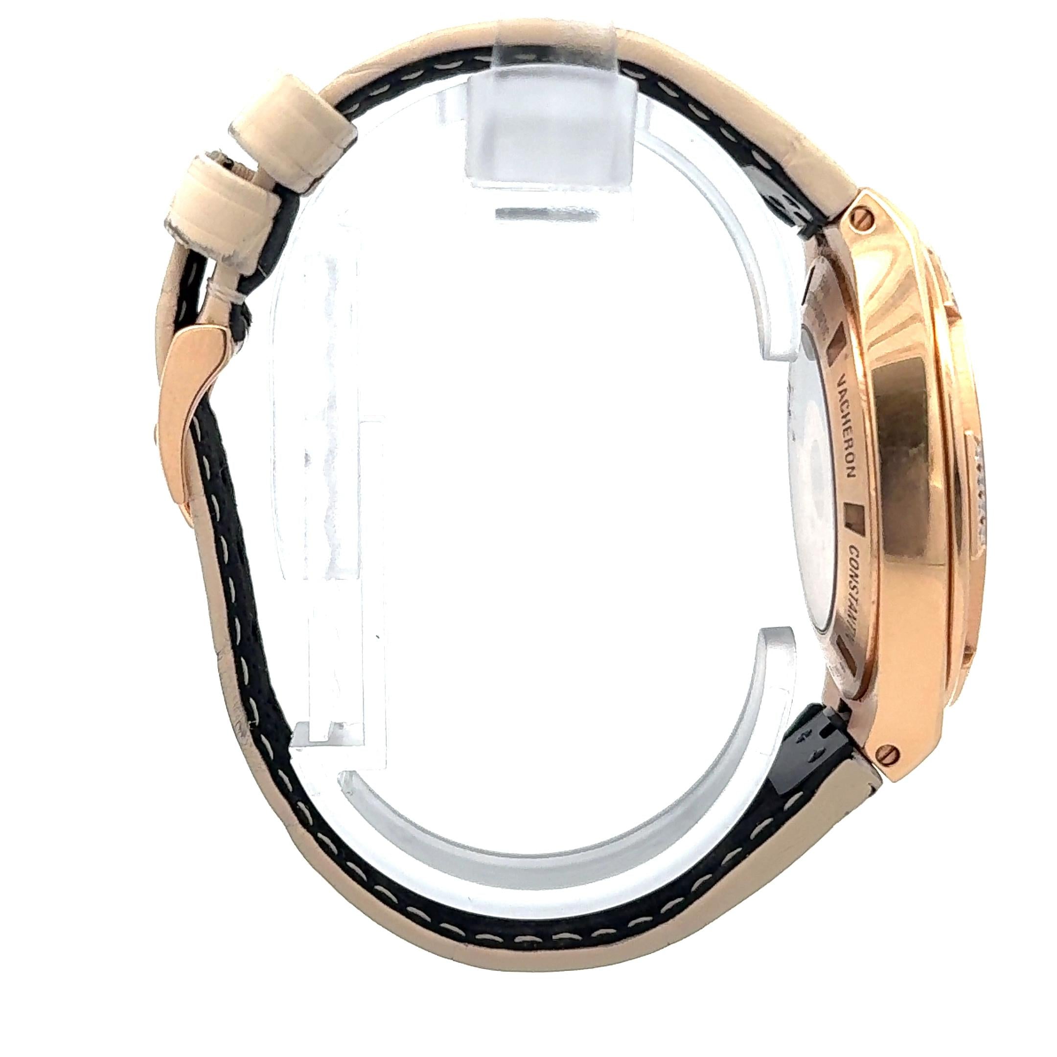 Vacheron Constantin Overseas 2305V 37mm 18k Rose Gold Diamond Bezel Watch
