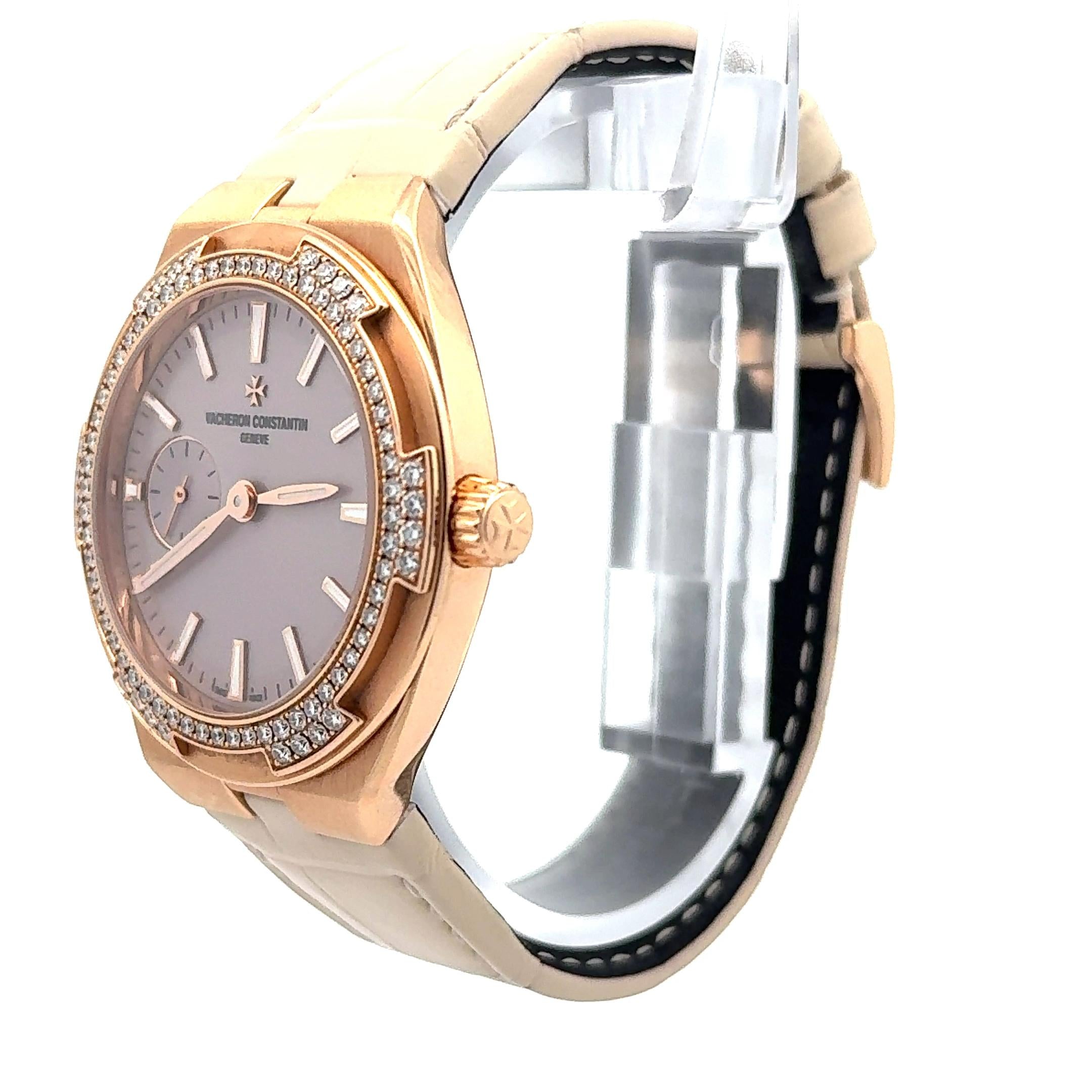 Vacheron Constantin Overseas 2305V 37mm 18k Rose Gold Diamond Bezel Watch