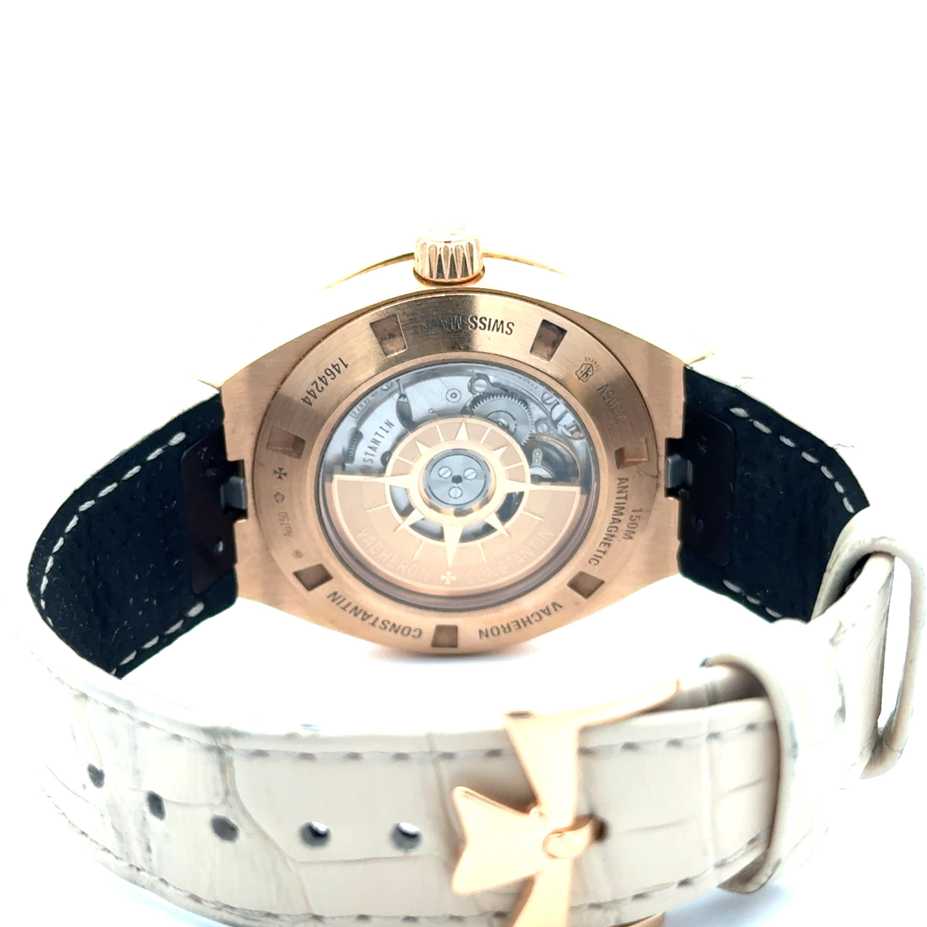 Vacheron Constantin Overseas 2305V 37mm 18k Rose Gold Diamond Bezel Watch