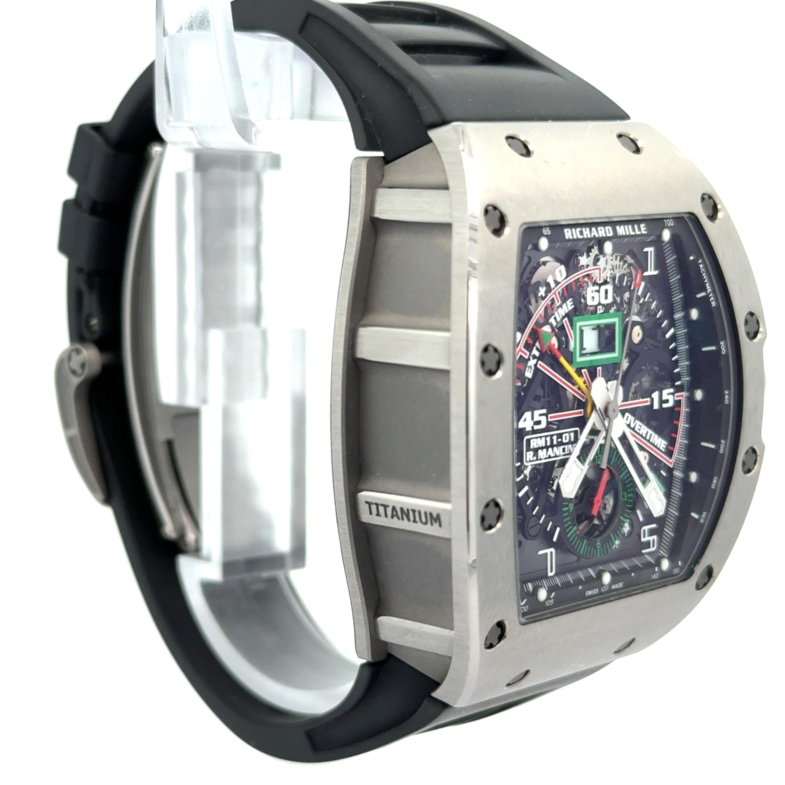 Richard Mille RM11-01 Roberto Mancini Flyback Chronograph Titanium Wrist Watch