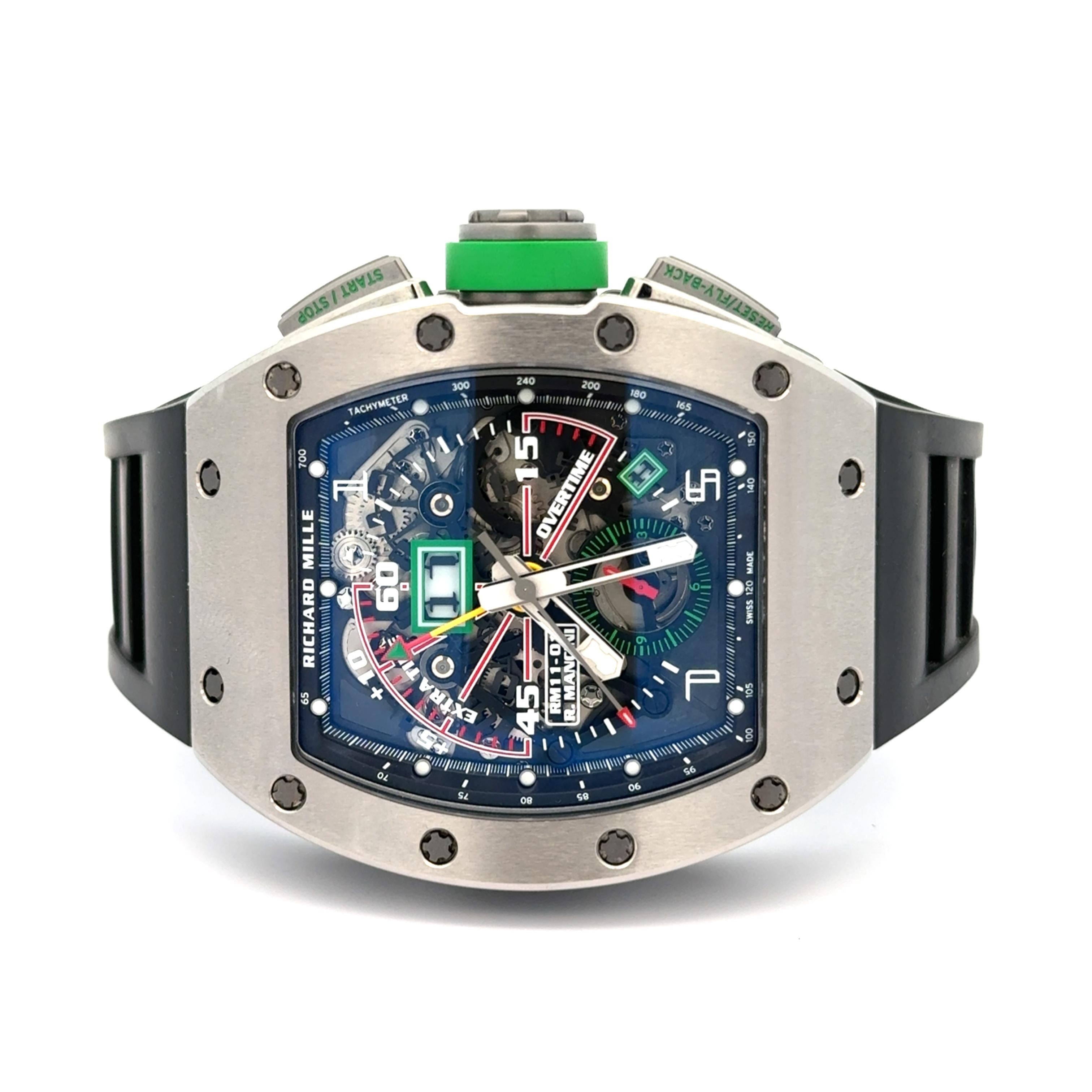 Richard Mille RM11-01 Roberto Mancini Flyback Chronograph Titanium Wrist Watch