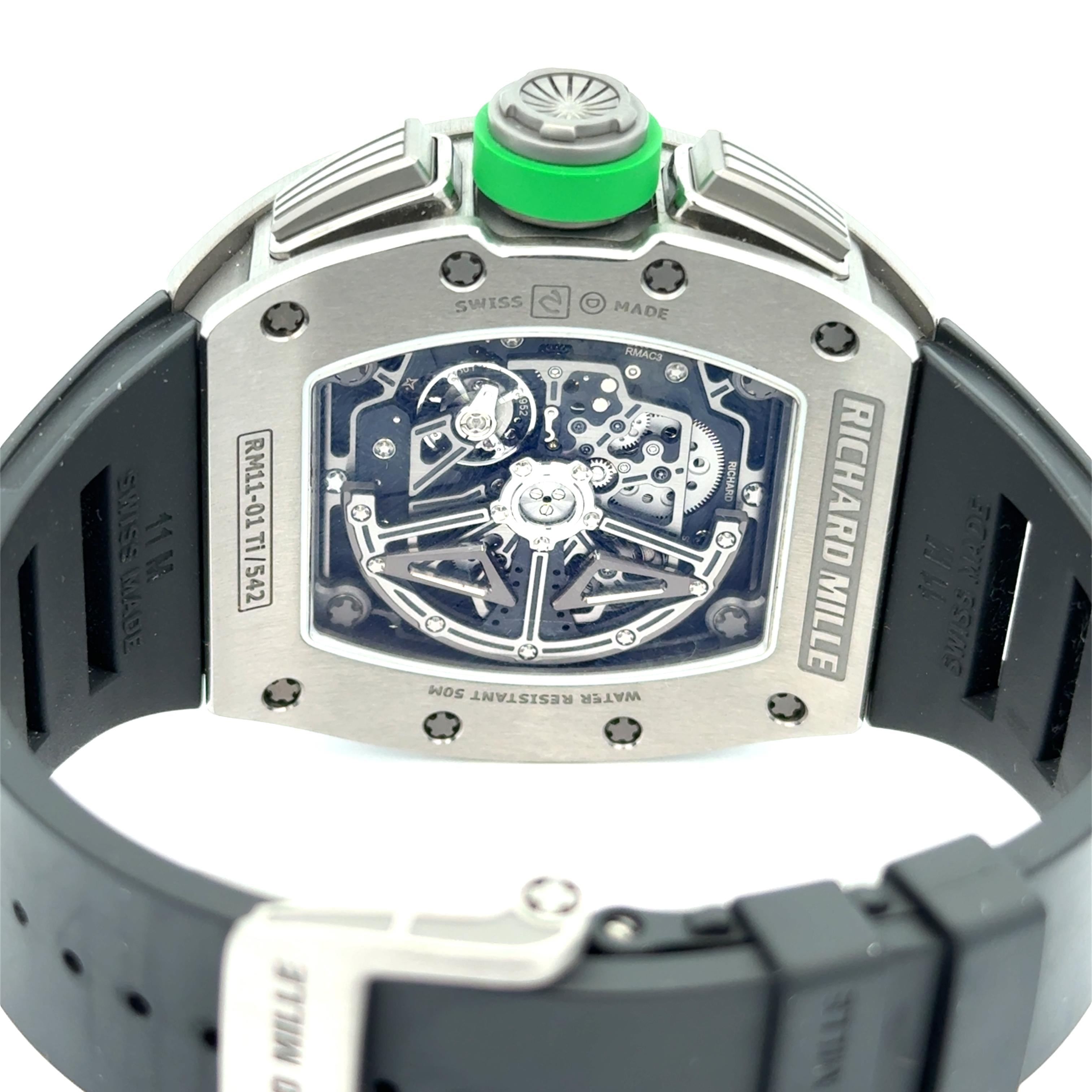 Richard Mille RM11-01 Roberto Mancini Flyback Chronograph Titanium Wrist Watch