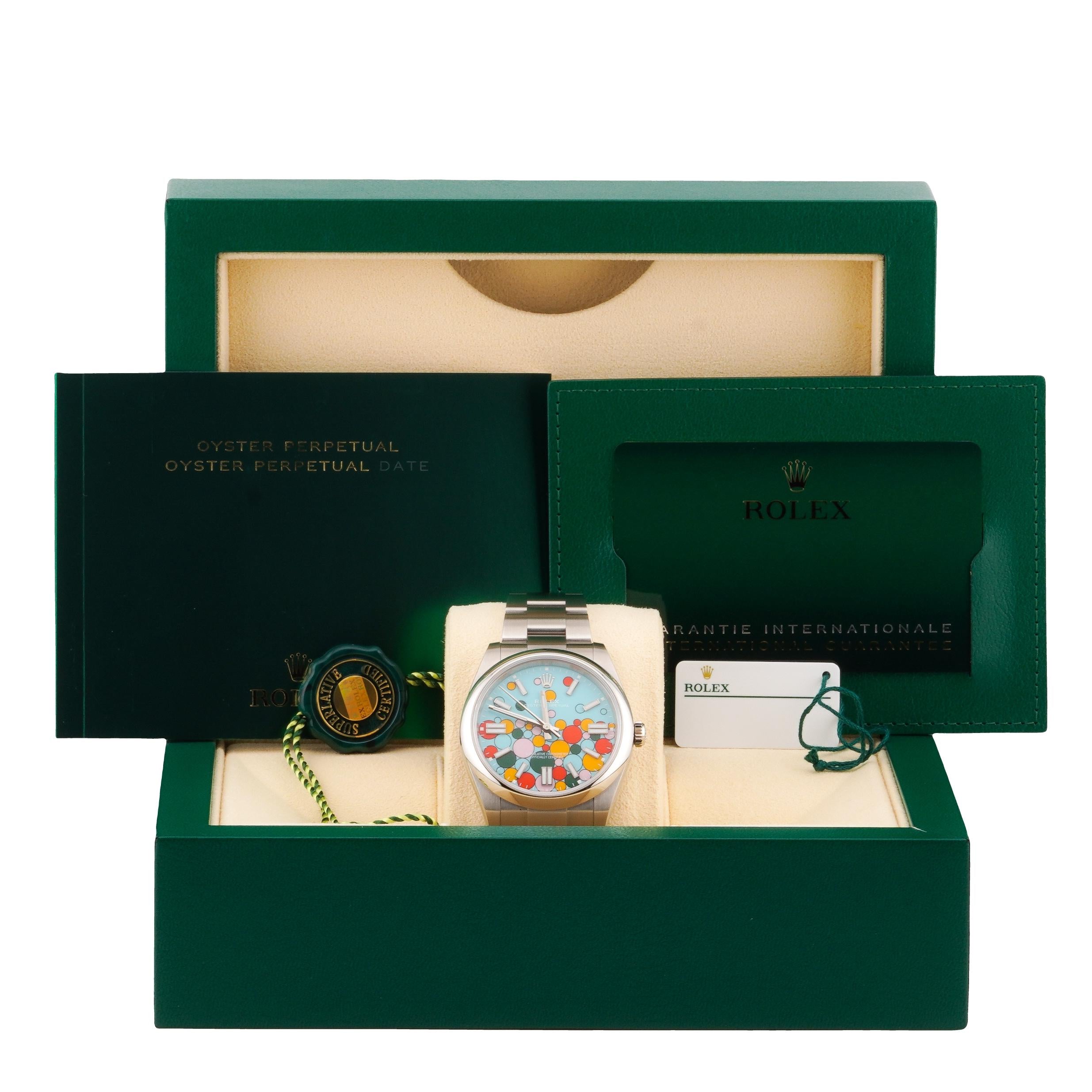 Rolex 2024 Oyster Perpetual 124300 41MM Celebration Dial Watch w/ Box & Papers