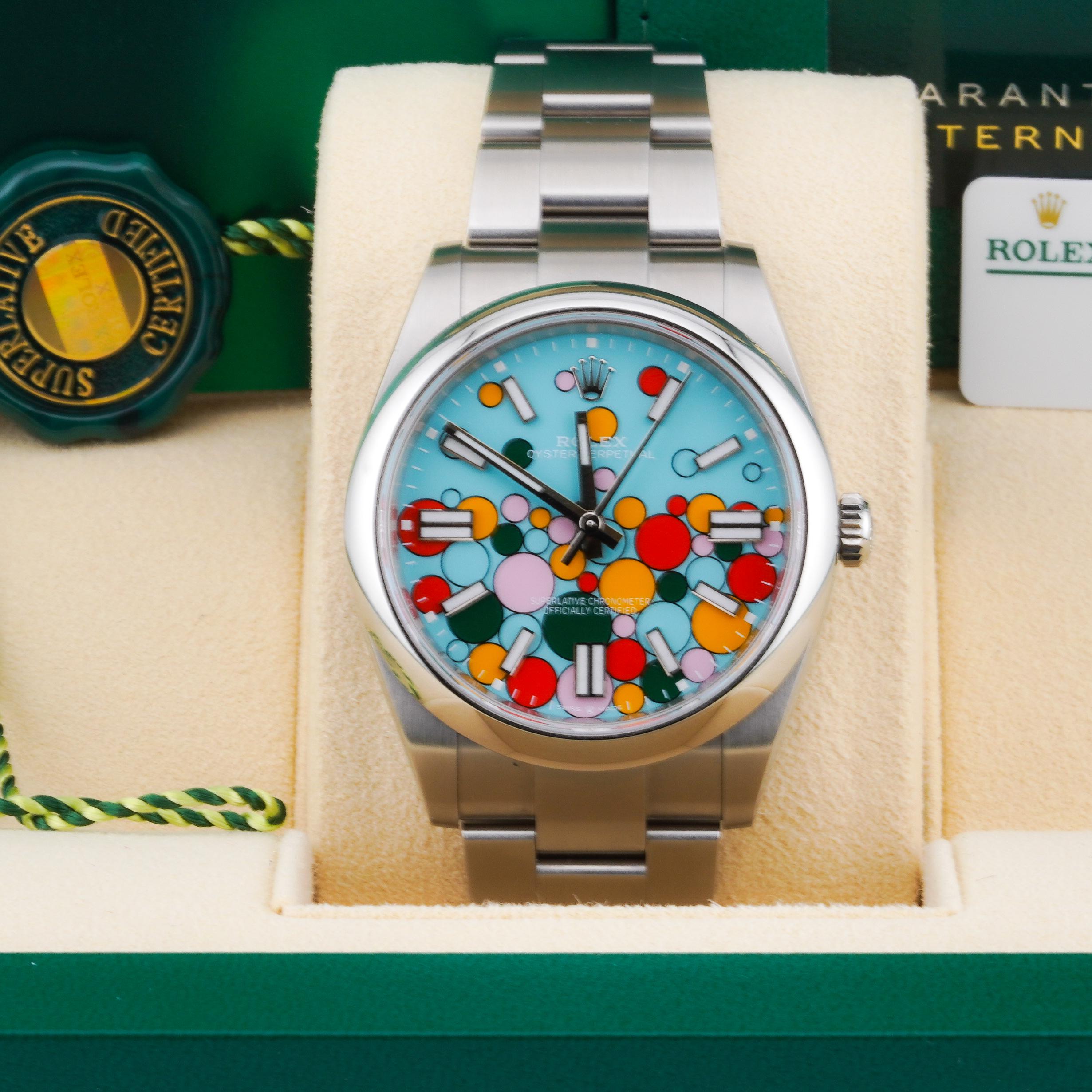 Rolex 2024 Oyster Perpetual 124300 41MM Celebration Dial Watch w/ Box & Papers