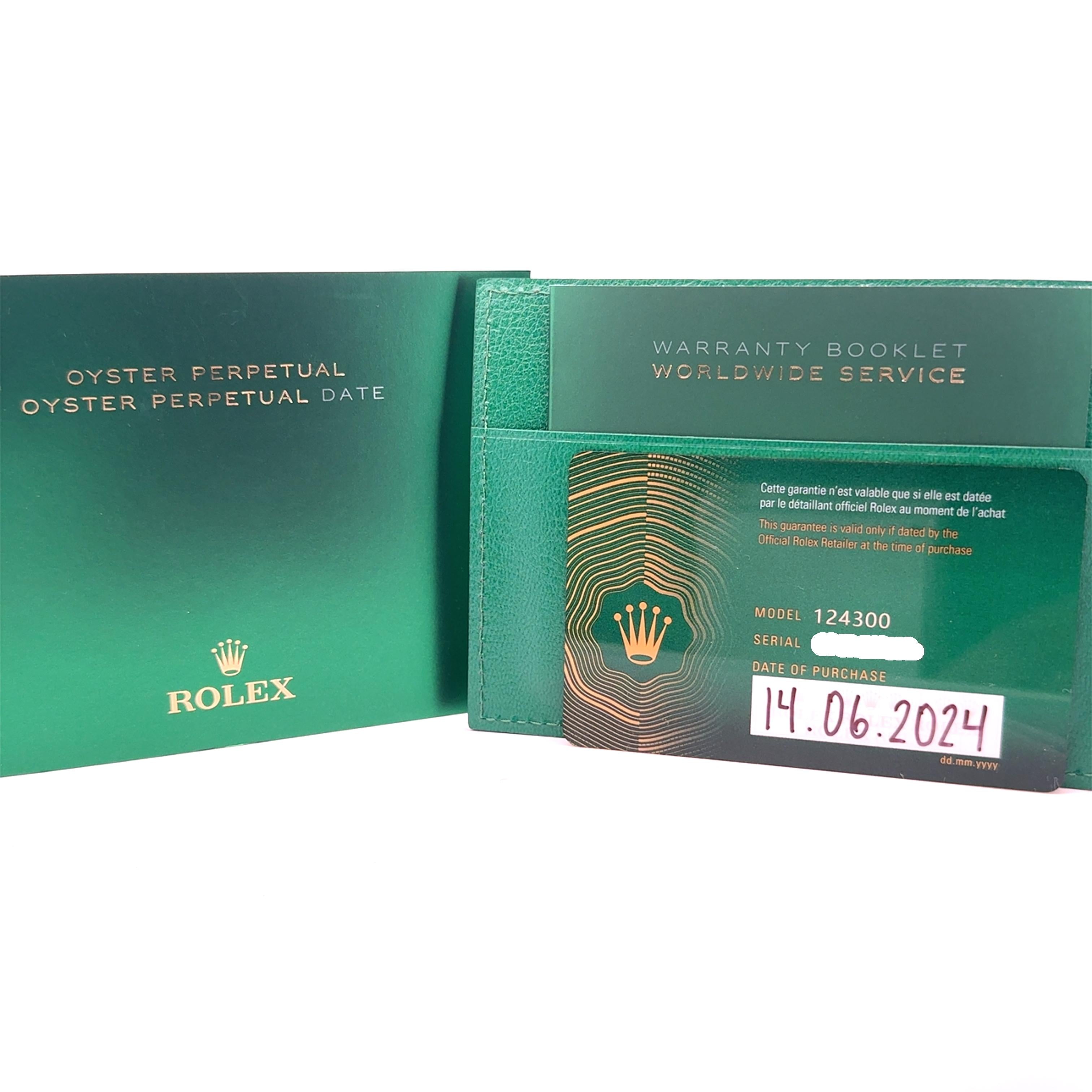 Rolex 2024 Oyster Perpetual 124300 41MM Celebration Dial Watch w/ Box & Papers