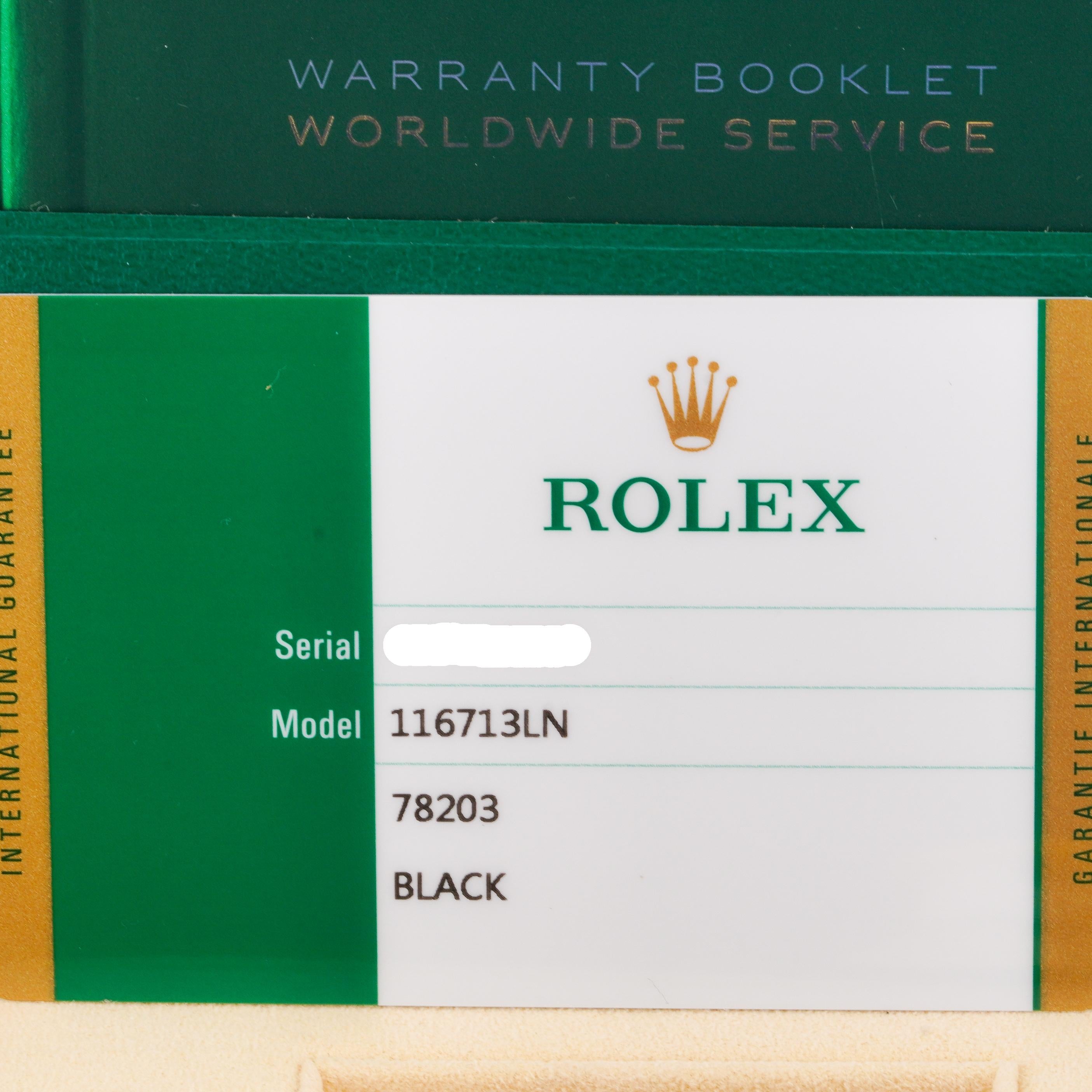 Rolex 2018 GMT-Master II 116713LN 2-Tone Black Dial Wrist Watch w/Box and Papers