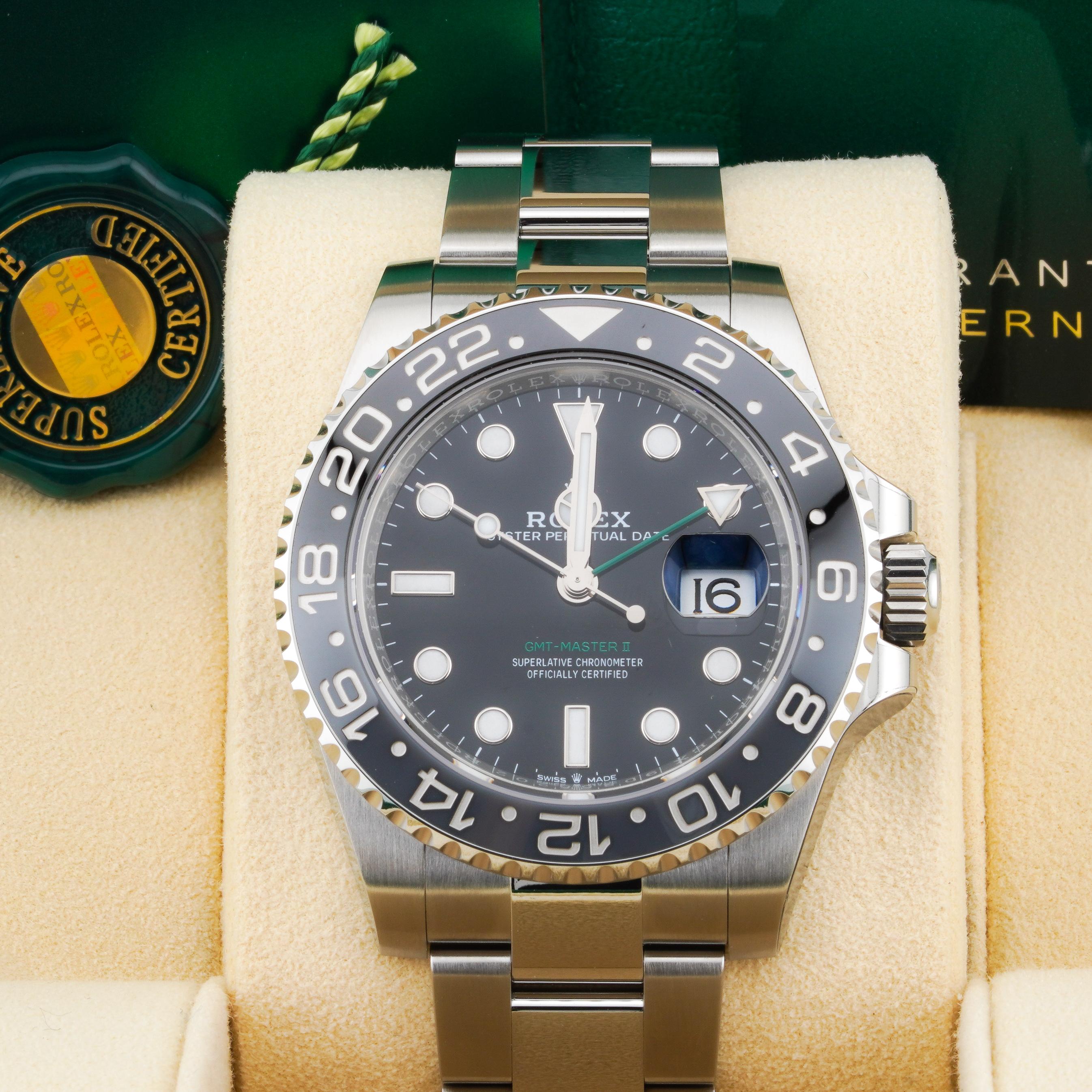 Rolex 2024 GMT-Master II 126710GRNR Stainless Wrist Watch w/ Box and Papers