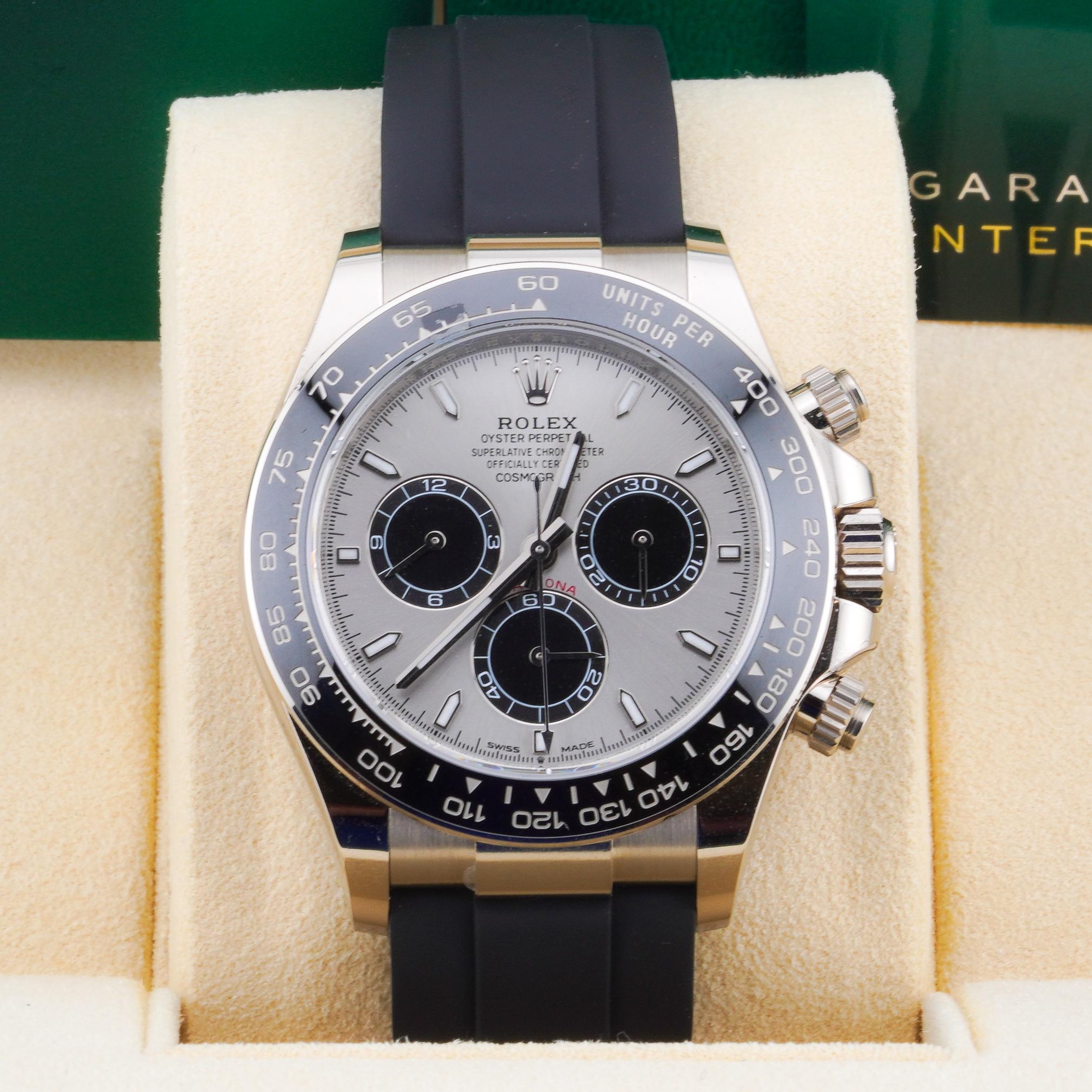Rolex 2024 Daytona 126519LN White Gold 40mm Oysterflex Watch w/ Box and Papers