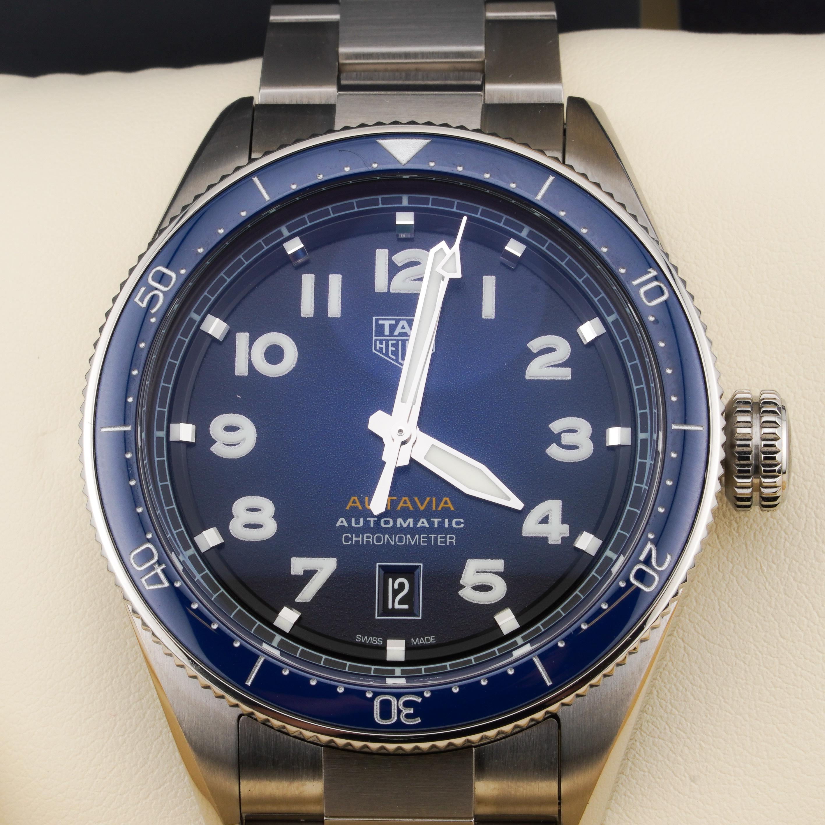 TAG Heuer 2020 Autavia Automatic Chronometer 42mm Watch w/ Box and Card