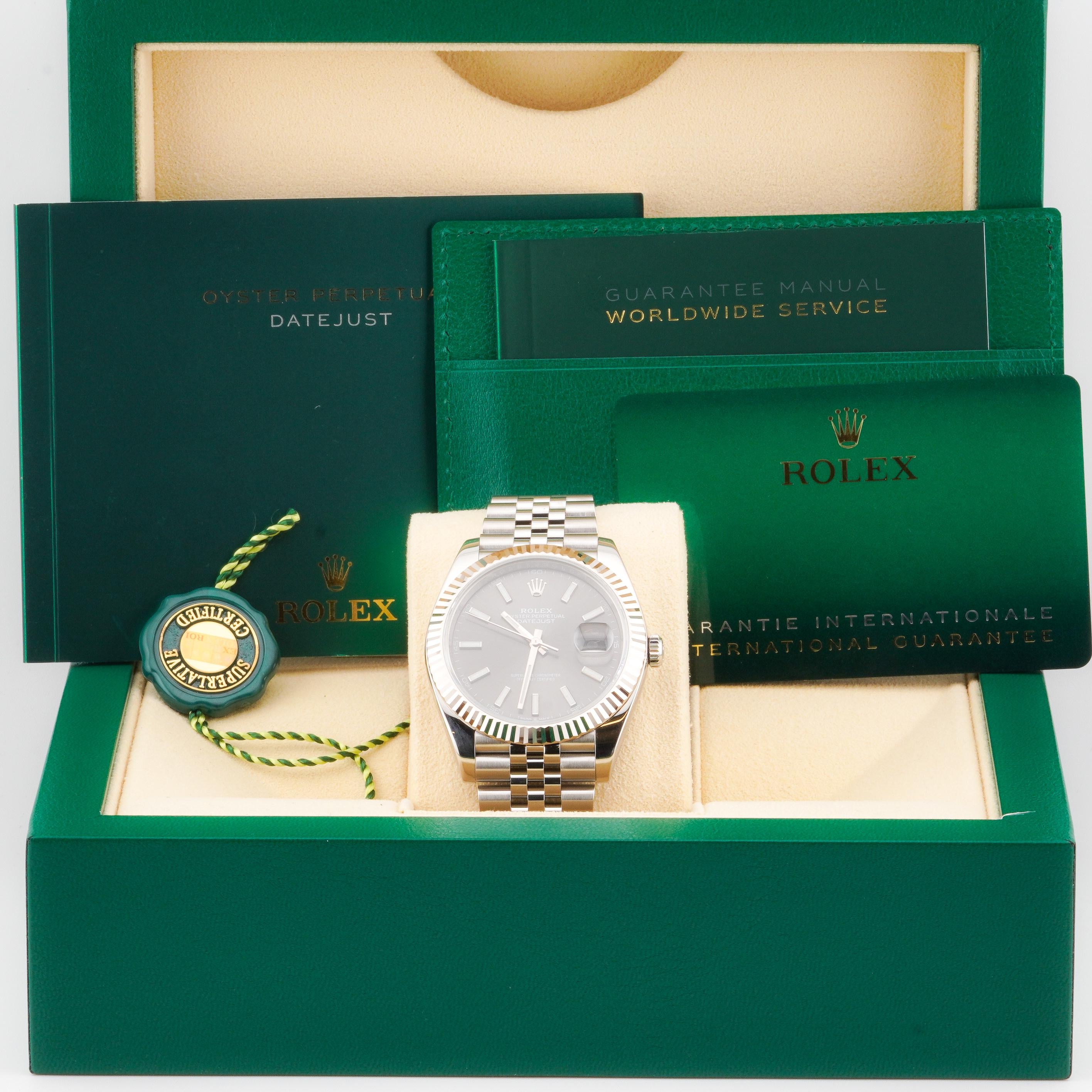 Rolex 2024 Datejust 126334 41mm Rhodium Dial Jubilee Watch w/ Box and Papers