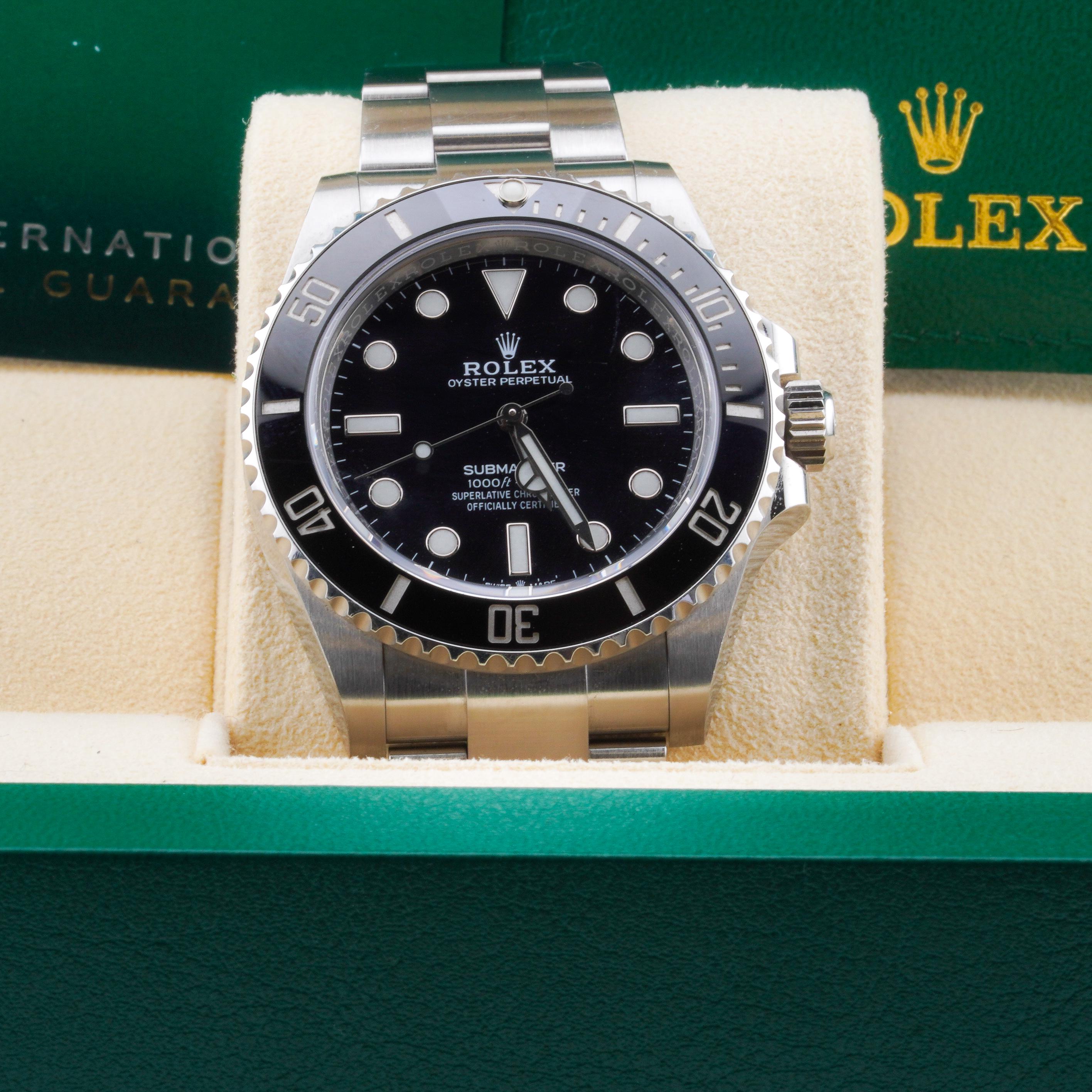 Rolex 2021 Submariner No Date 124060 Stainless Steel 41mm Watch w/ Card and Box