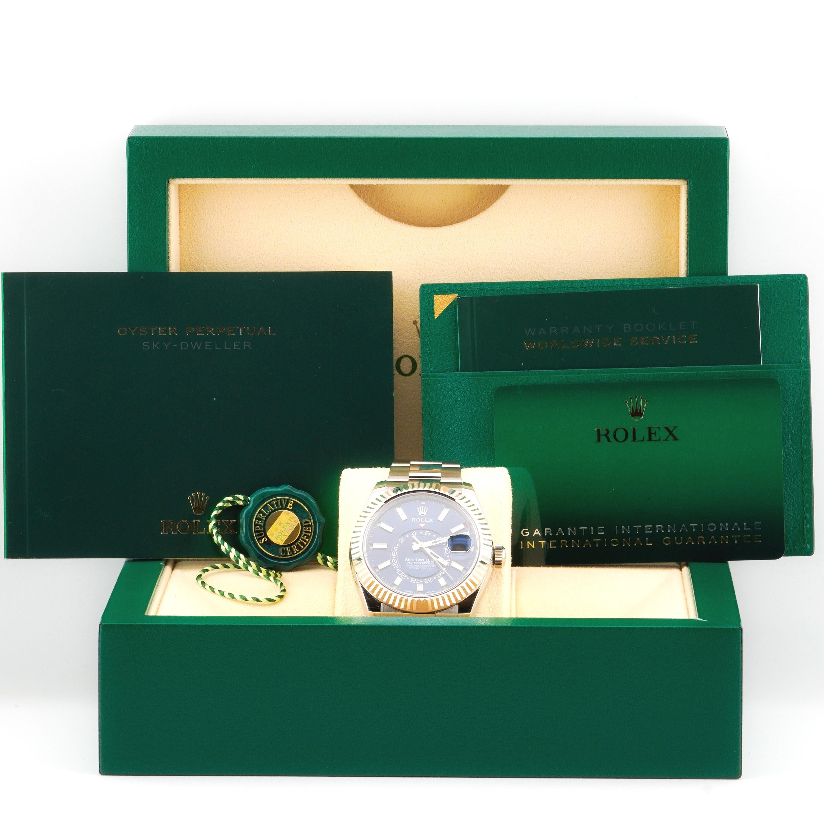 Rolex 2020 Sky-Dweller 326934 Stainless Blue Dial Watch w/ Box and Papers