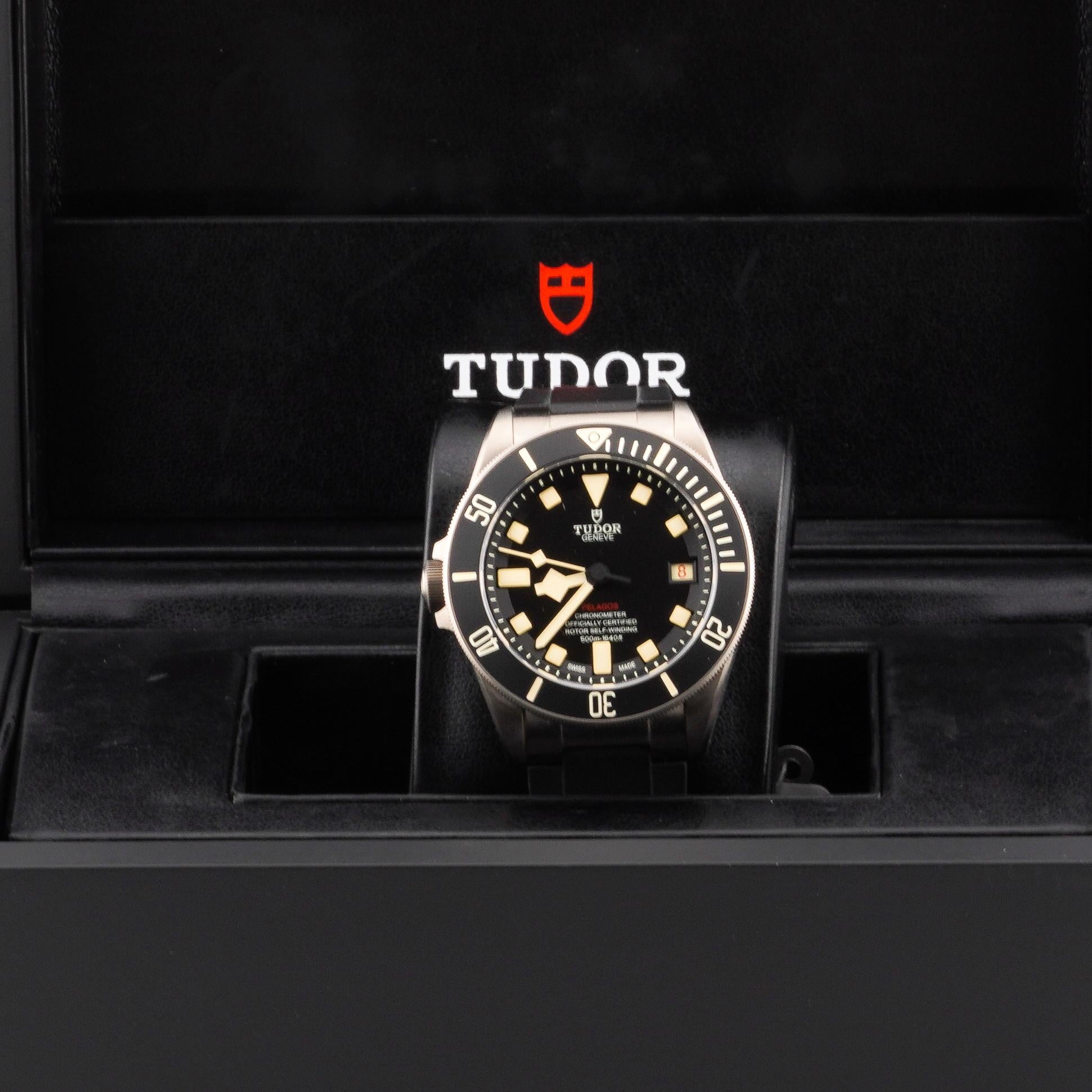 Tudor Pelagos 25610TNL Titanium 42mm Left Handed Diver Watch w/ Box and Papers