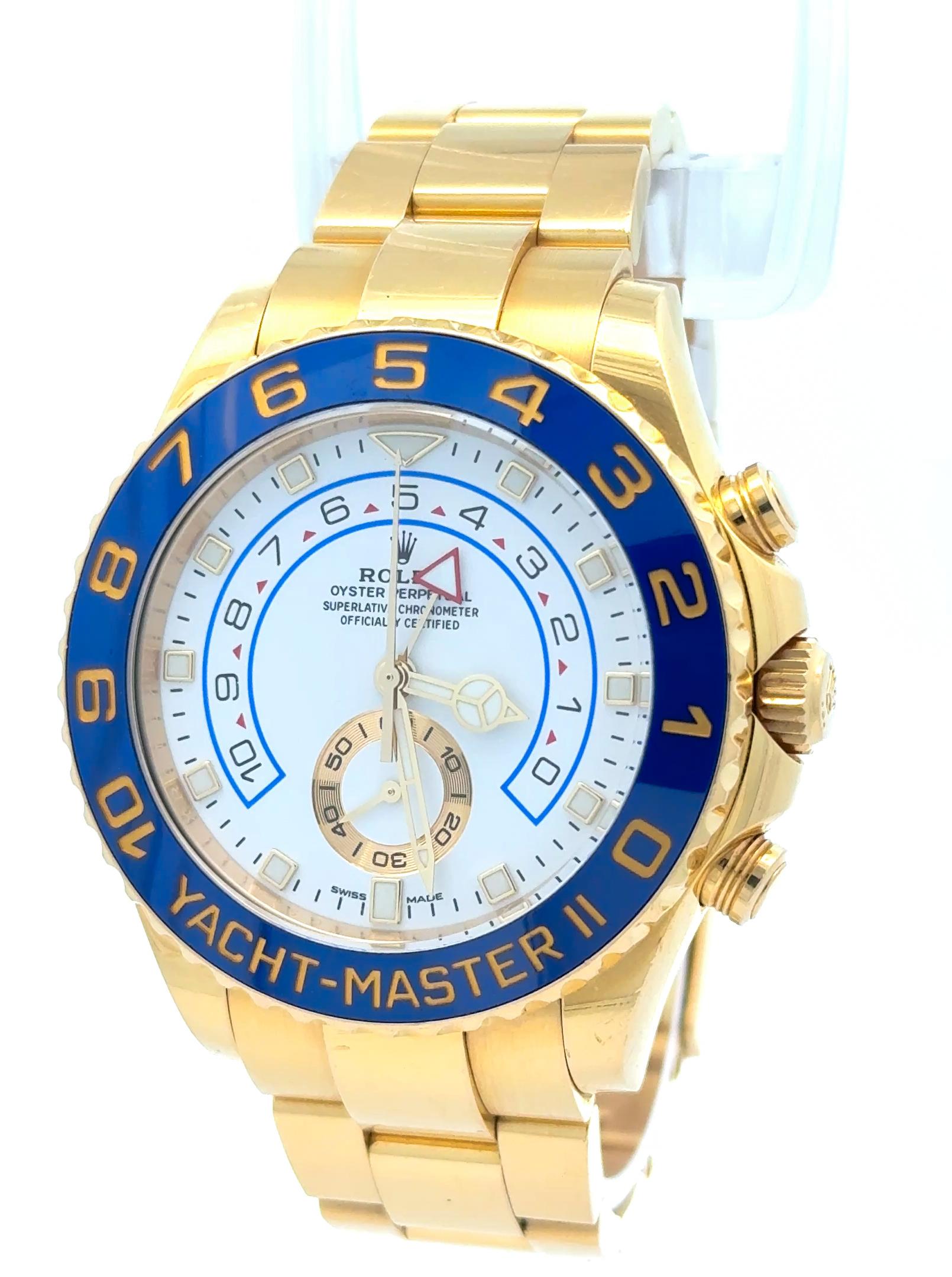 Rolex 2017 Yacht Master II - 116688 Yellow Gold 44mm Watch w/ Box and Papers
