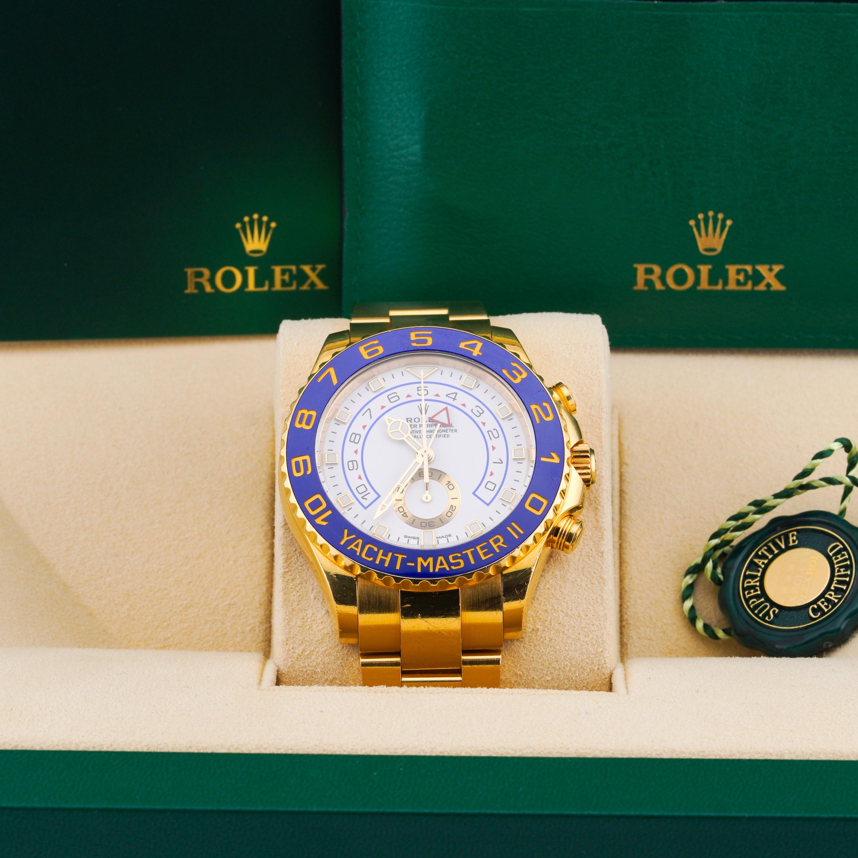 Rolex 2017 Yacht Master II - 116688 Yellow Gold 44mm Watch w/ Box and Papers