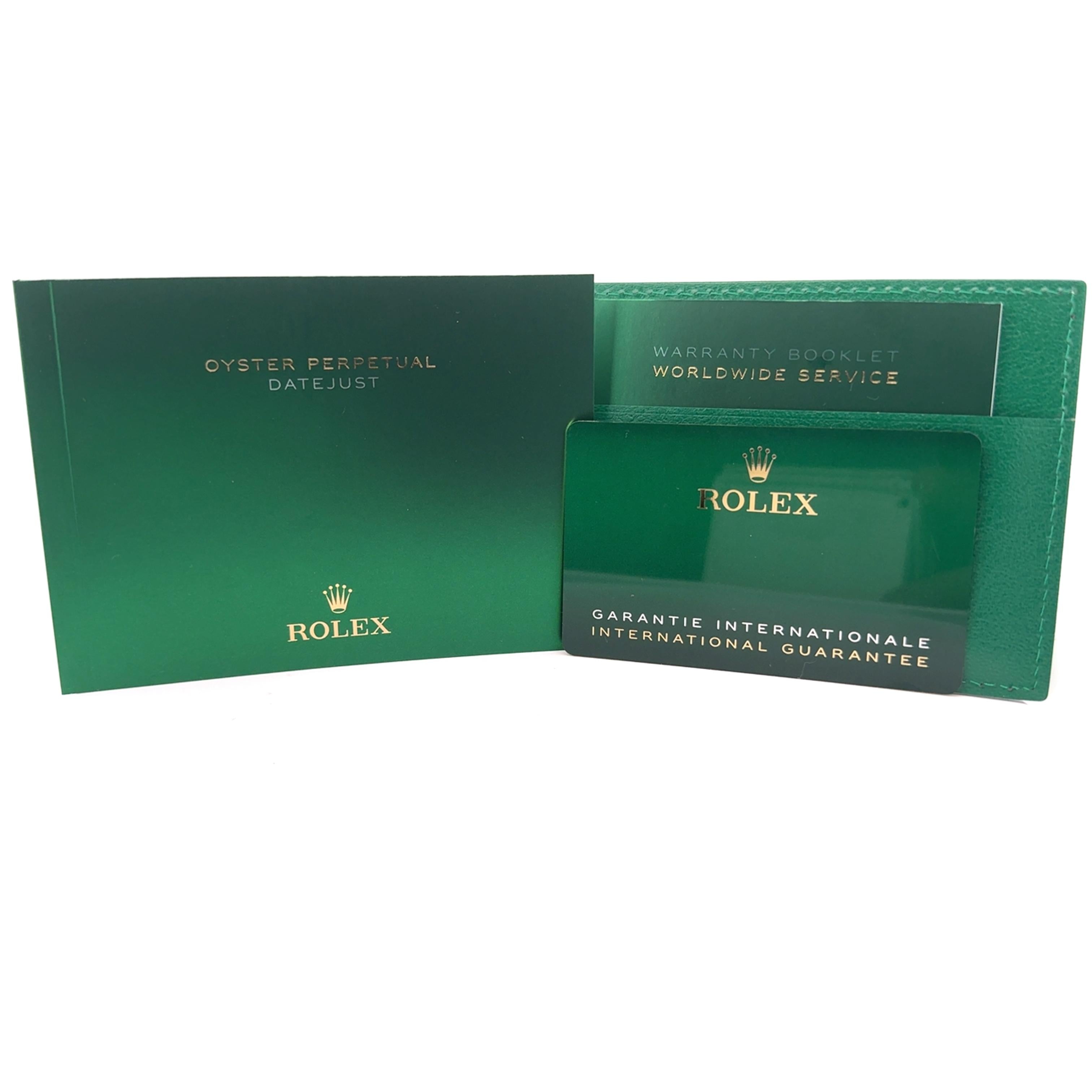 Rolex 2022 Datejust 126234 Green Palm Dial 36mm Watch w/ Box and Papers