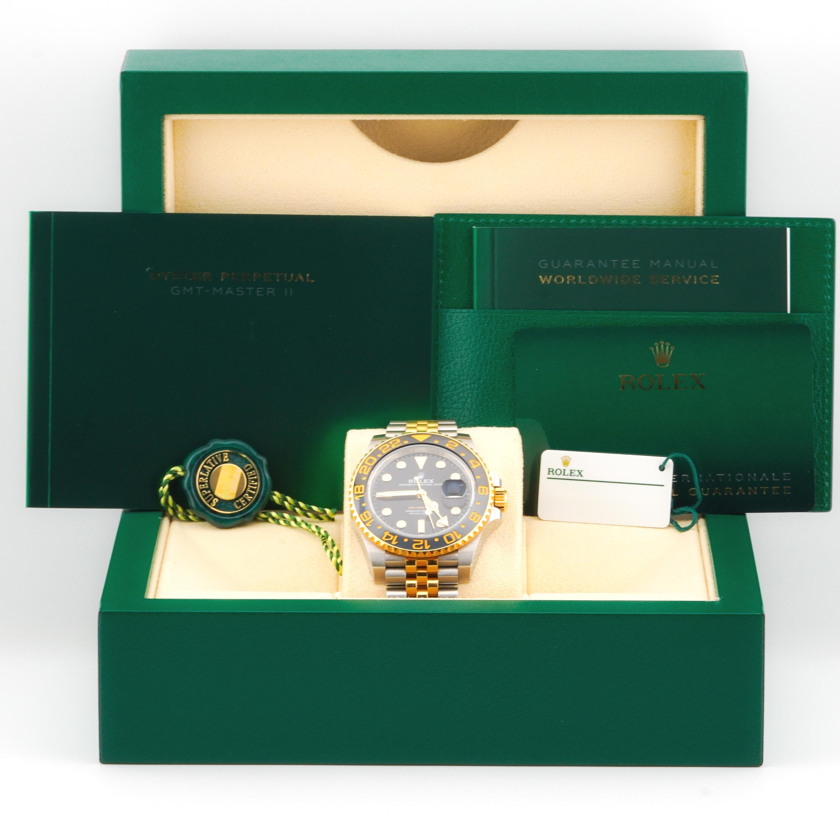 Rolex 2023 GMT-Master II 126713GRNR Two-Tone Wrist Watch w/ Box and Papers