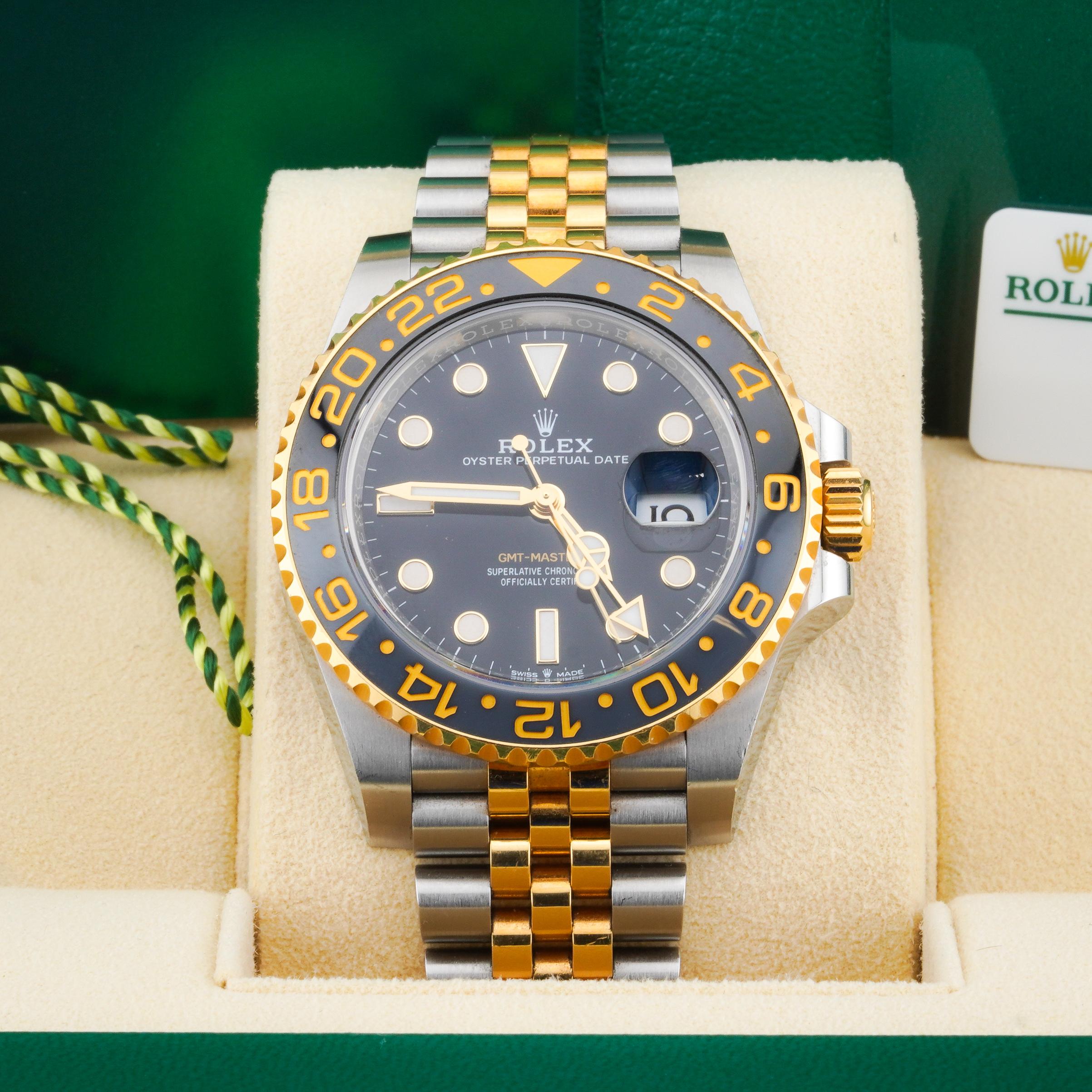 Rolex 2023 GMT-Master II 126713GRNR Two-Tone Wrist Watch w/ Box and Papers