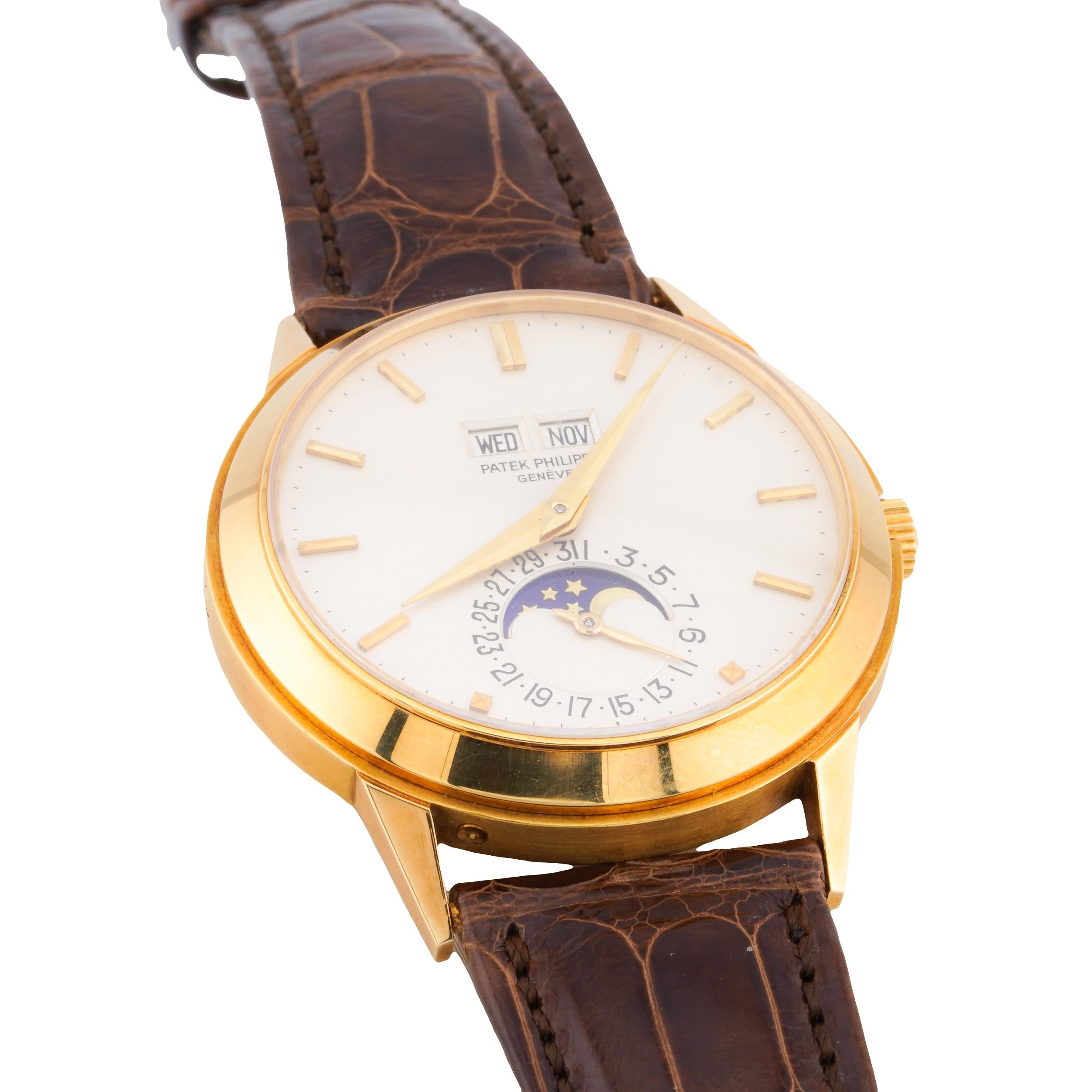 Patek Philippe Perpetual Calendar 3448J 18k Yellow Gold Watch w/ Original Box