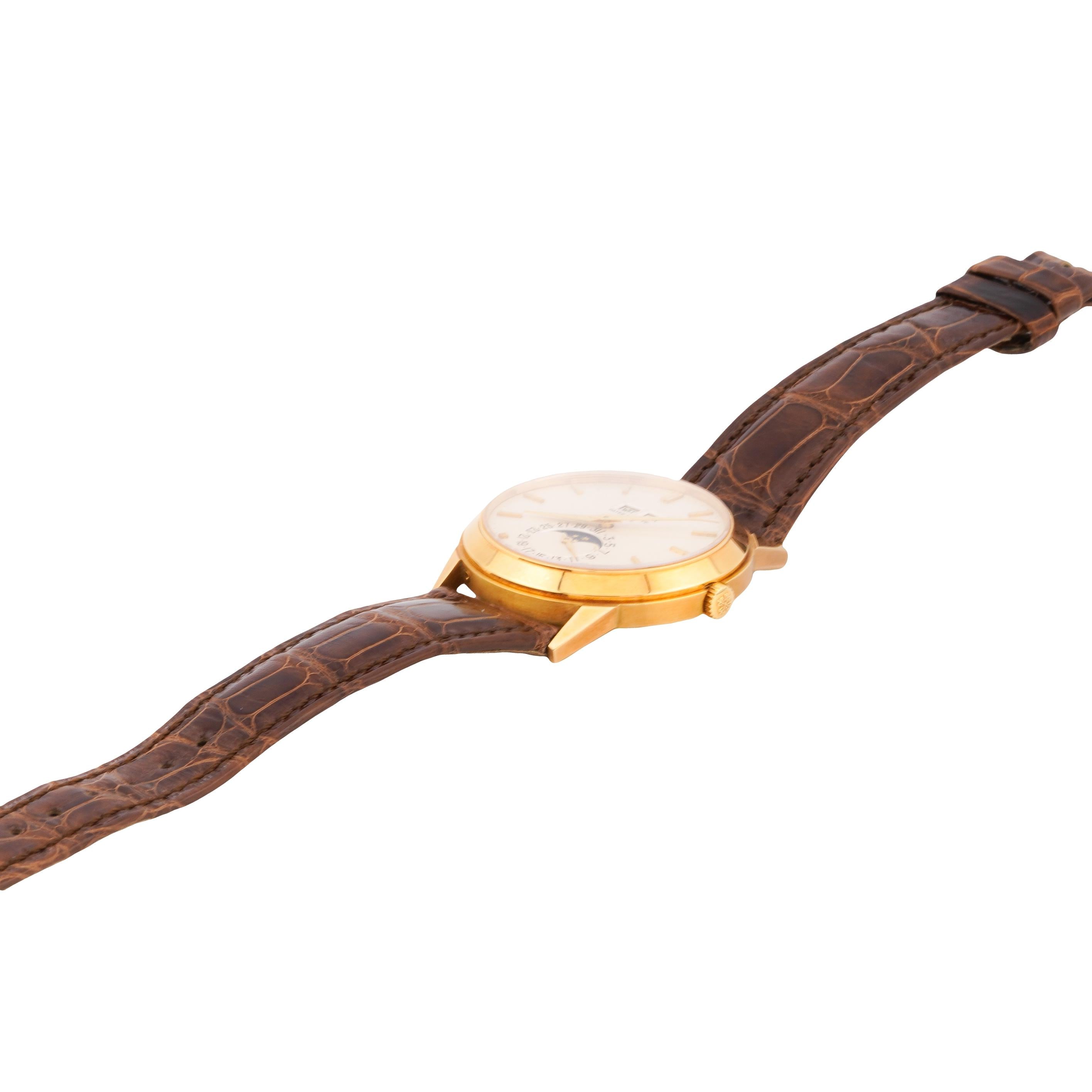 Patek Philippe Perpetual Calendar 3448J 18k Yellow Gold Watch w/ Original Box