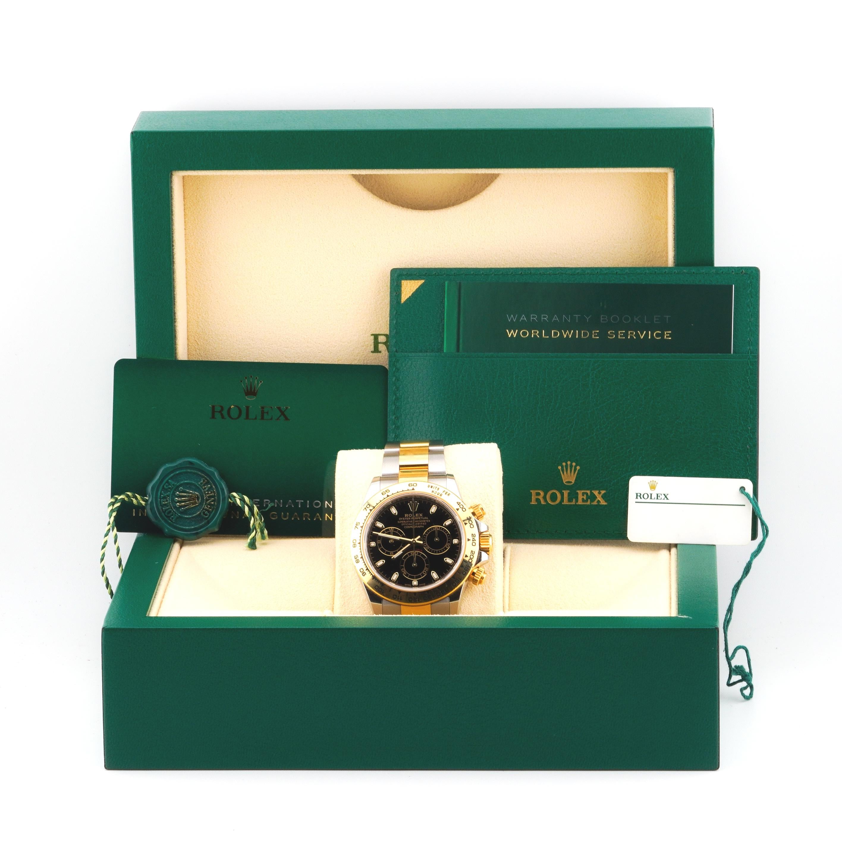 Rolex 2023 Daytona 116503 Two Tone Black Dial 40mm Watch w/ Box and Card
