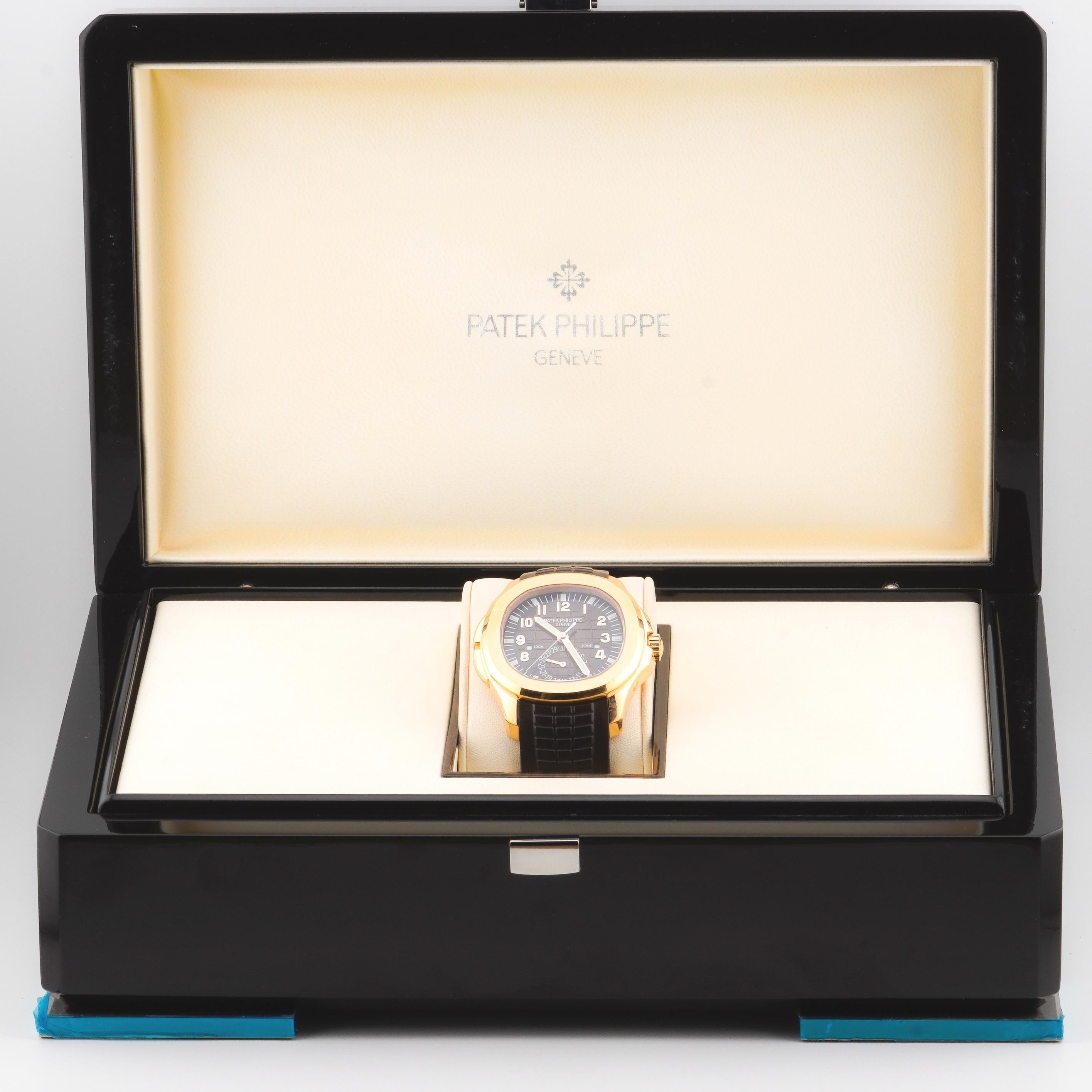 Patek Philippe 2019 Aquanaut 5164R-001 Travel Time 18k Watch w/ Box and Papers