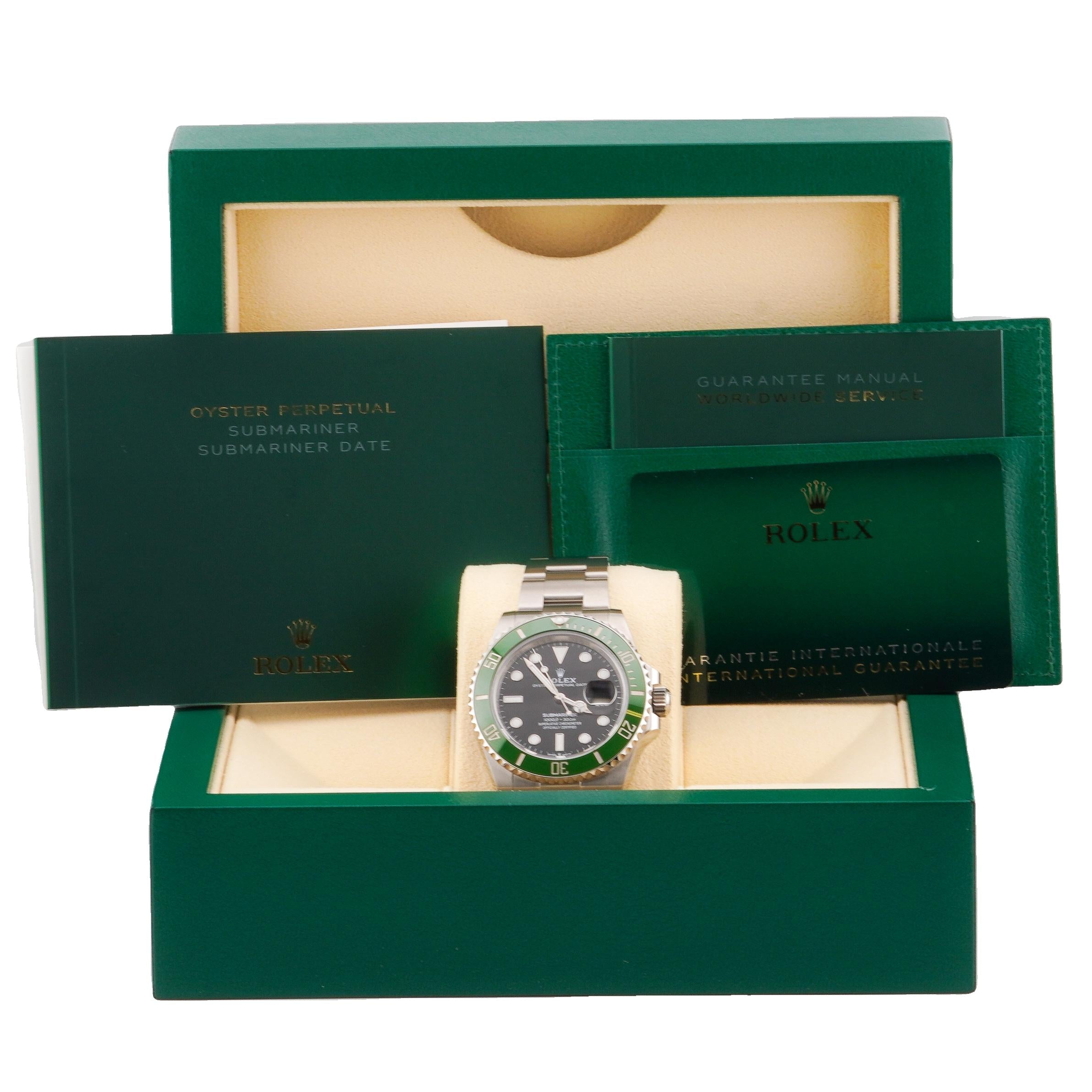 Rolex 2024 Submariner 126610LV Green Bezel 41mm Watch w/ Box and Papers