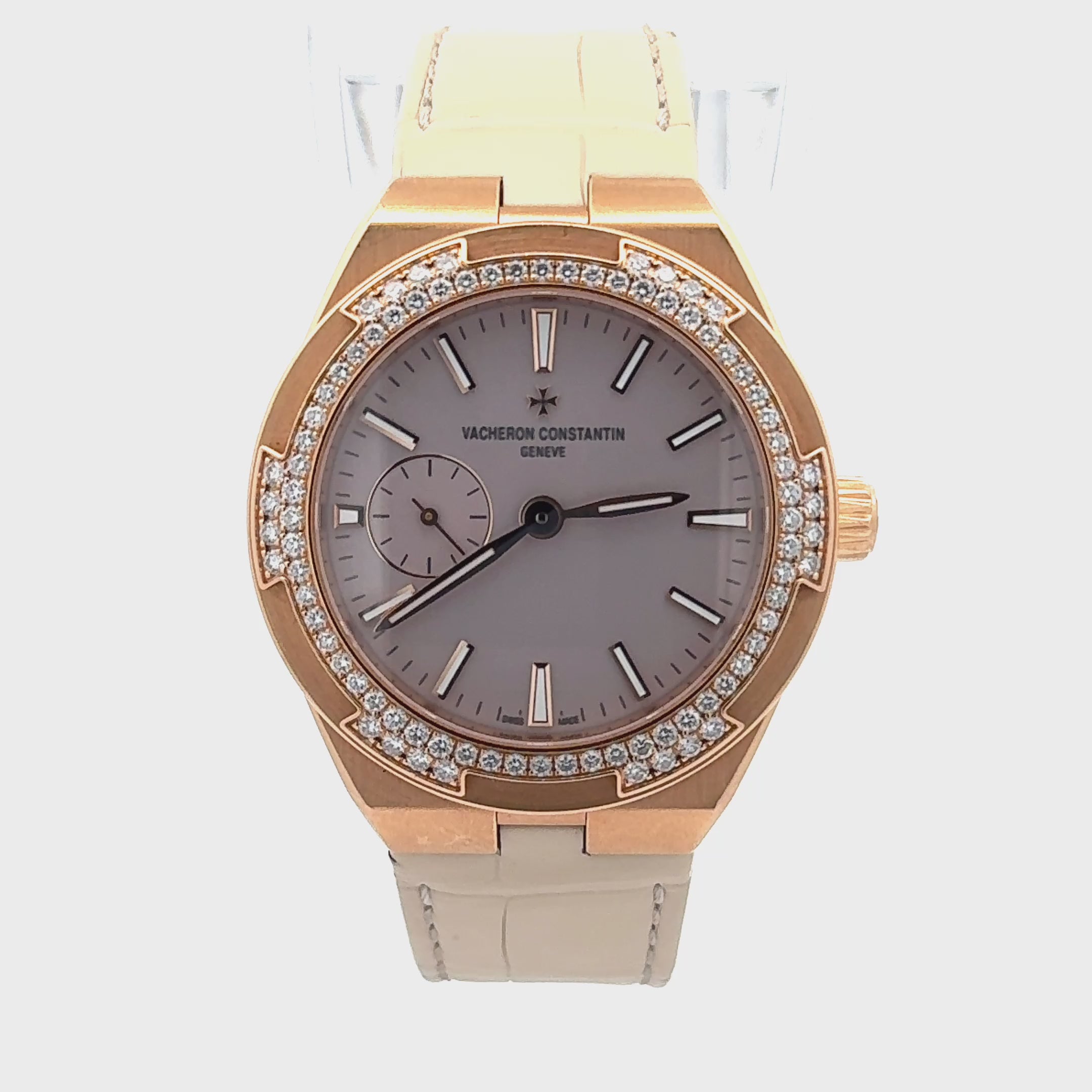 Vacheron Constantin Overseas 2305V 37mm 18k Rose Gold Diamond Bezel Watch